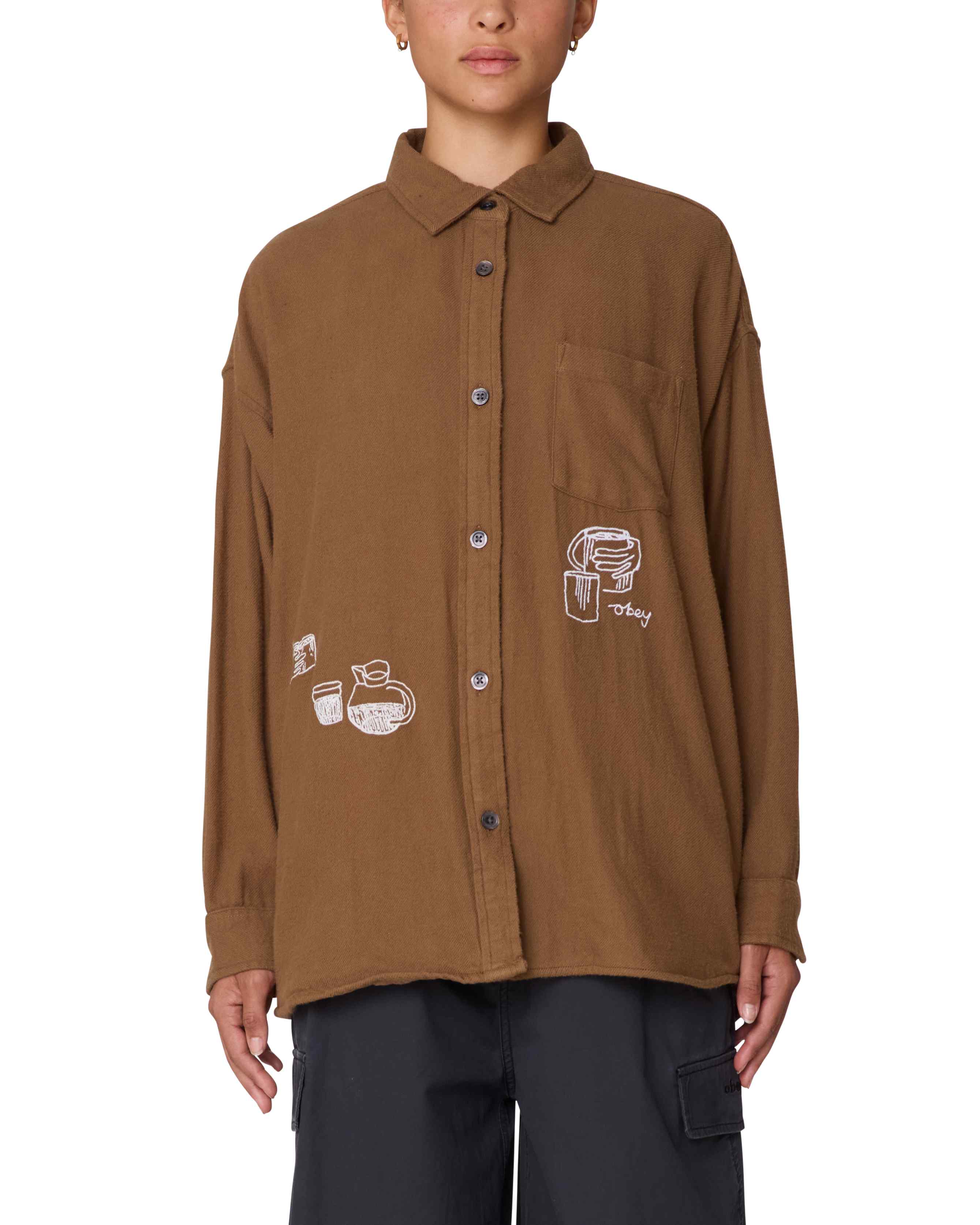 obey dress shirt Women's Delight Long Sleeve – Belmont Army Ubuy For Men Mens 181210465 product_family:3L36103 Collection:Electric Blue