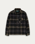 Men's Pile Plaid Shacket - Purple