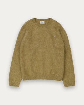 Men's Furry Knit Crew - Lime Green