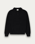 Men's Bouclé Knit Polo - Black