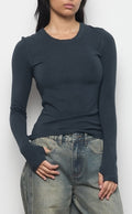 Women's Ingrid Wool Crewneck - Deep Teal