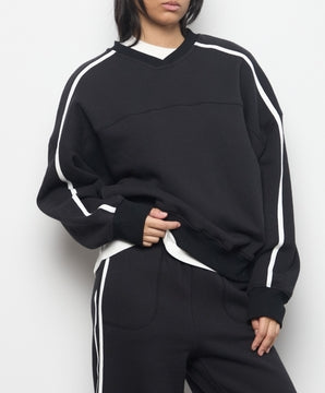 Women's Vintage Varsity Pullover - Vintage Black