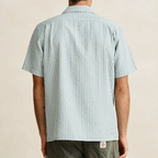 Rhythm Men's Seersucker Stripe Short Sleeve Shirt