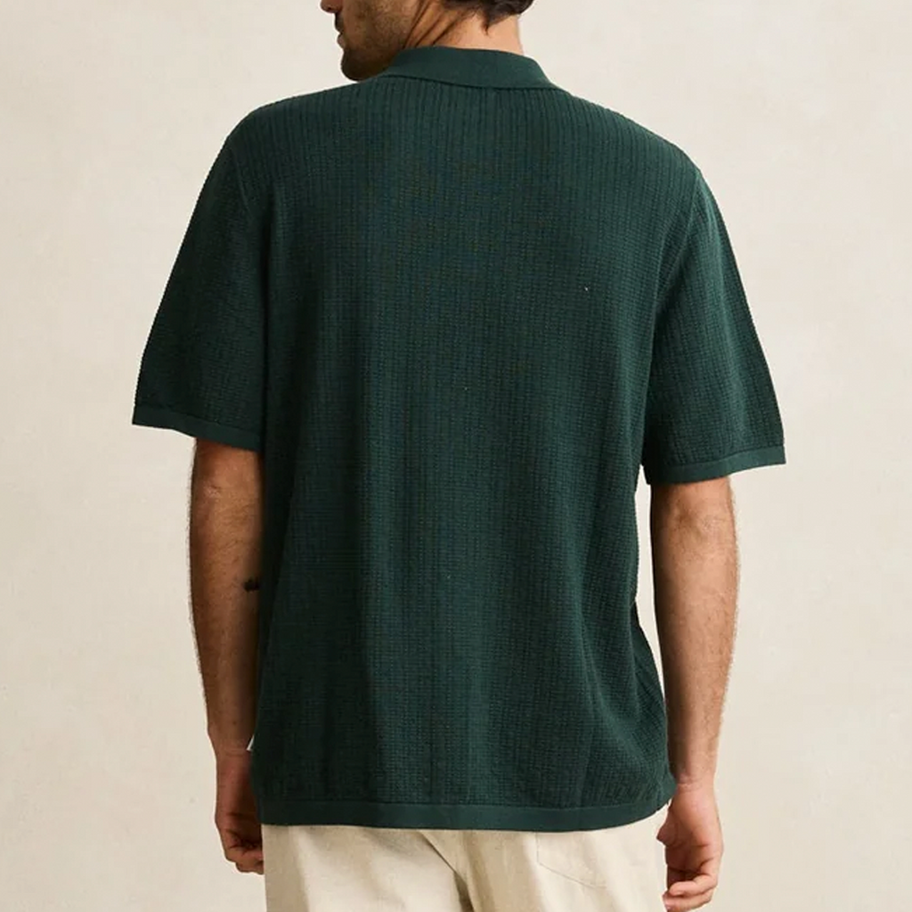 Rhythm Men's Textured Knit Short Sleeve Shirt