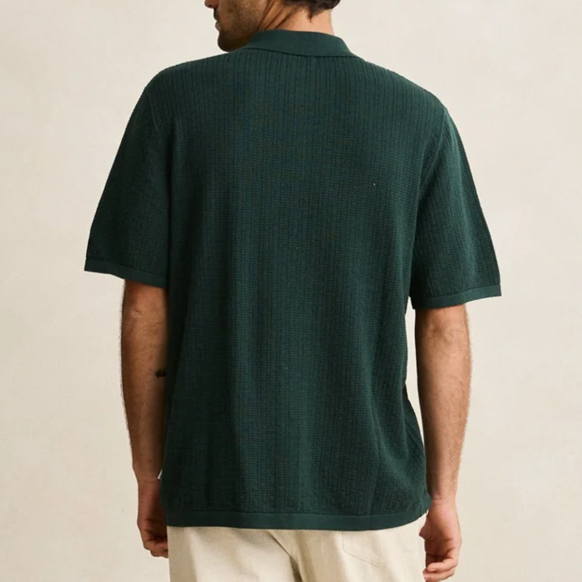 Rhythm Men's Textured Knit Short Sleeve Shirt