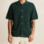 Rhythm Men's Textured Knit Short Sleeve Shirt