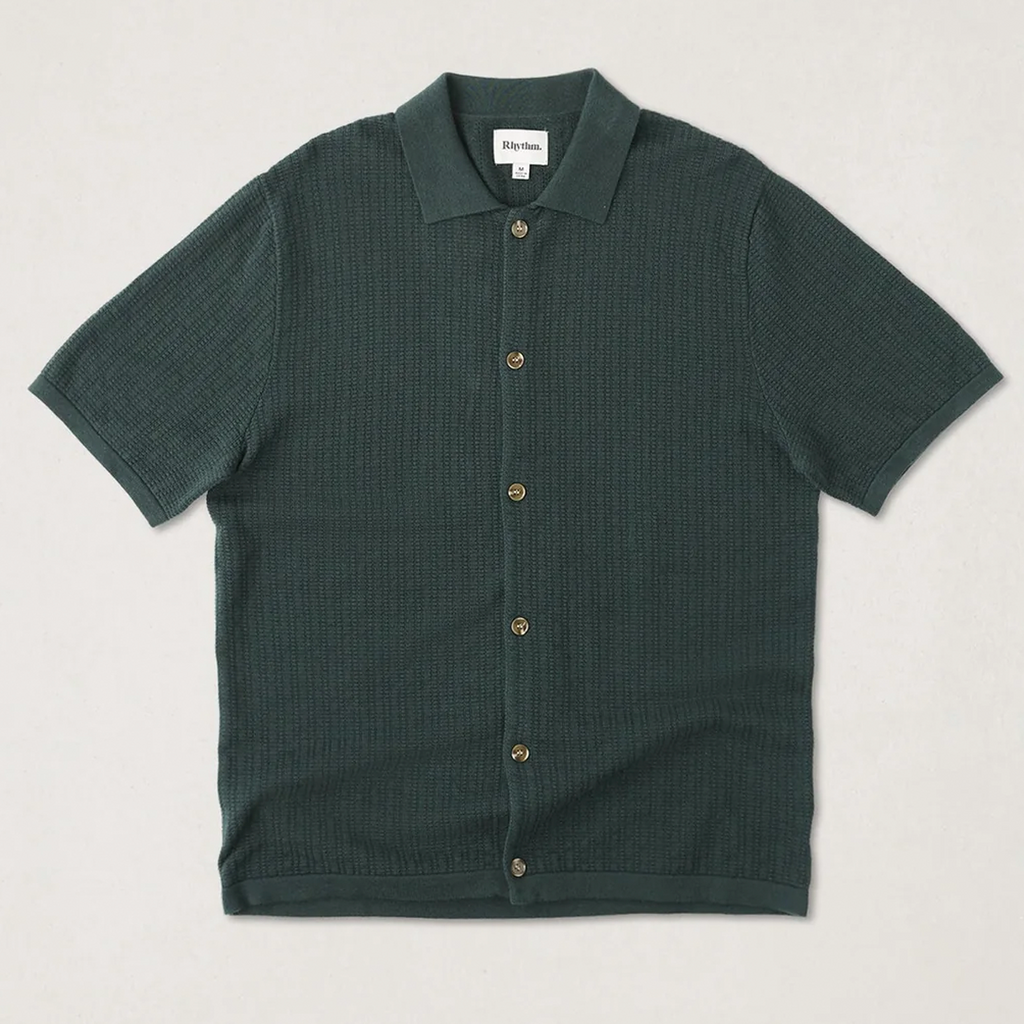 Rhythm Men's Textured Knit Short Sleeve Shirt