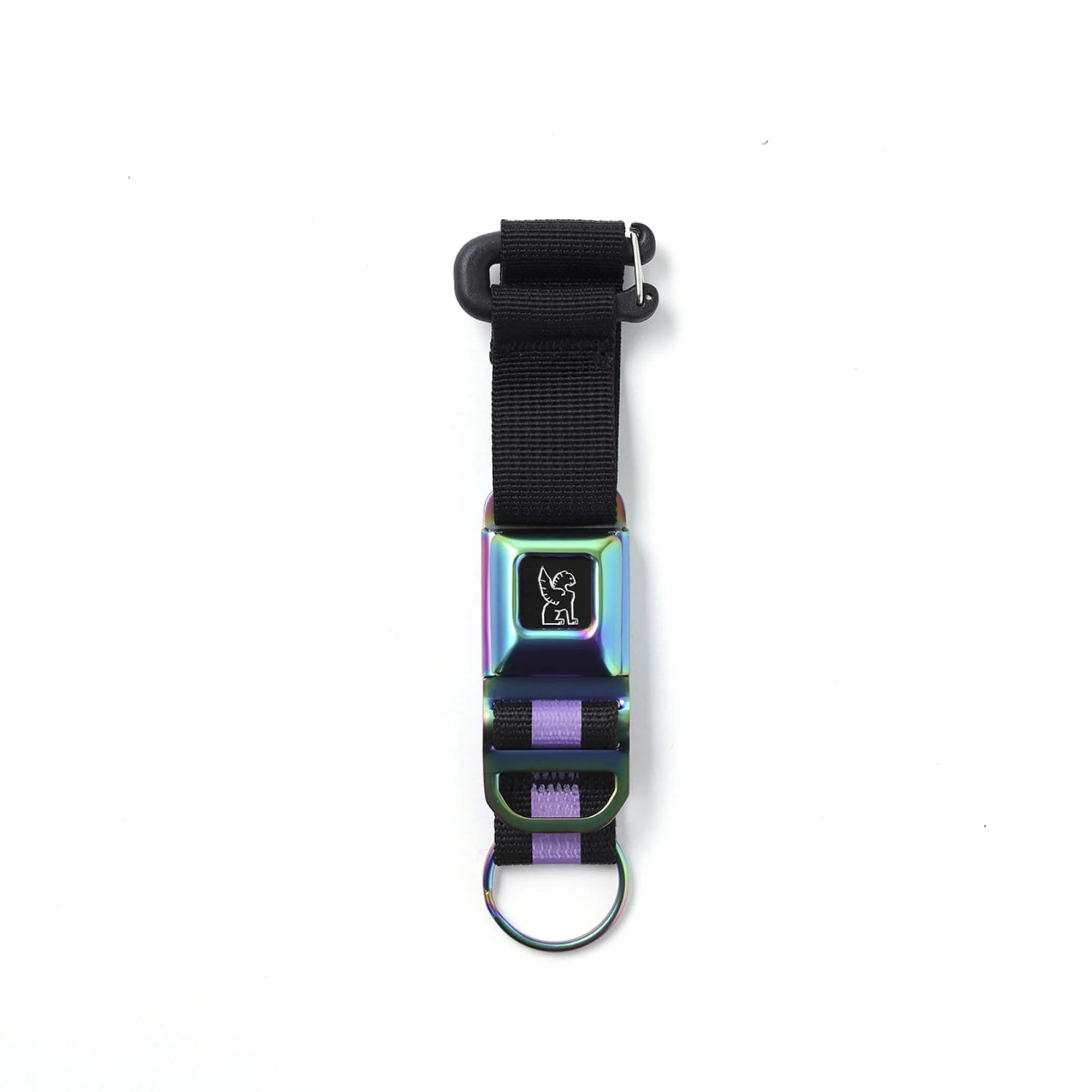Chrome Mini Buckle Key Chain - Rainbow Matte Buckle