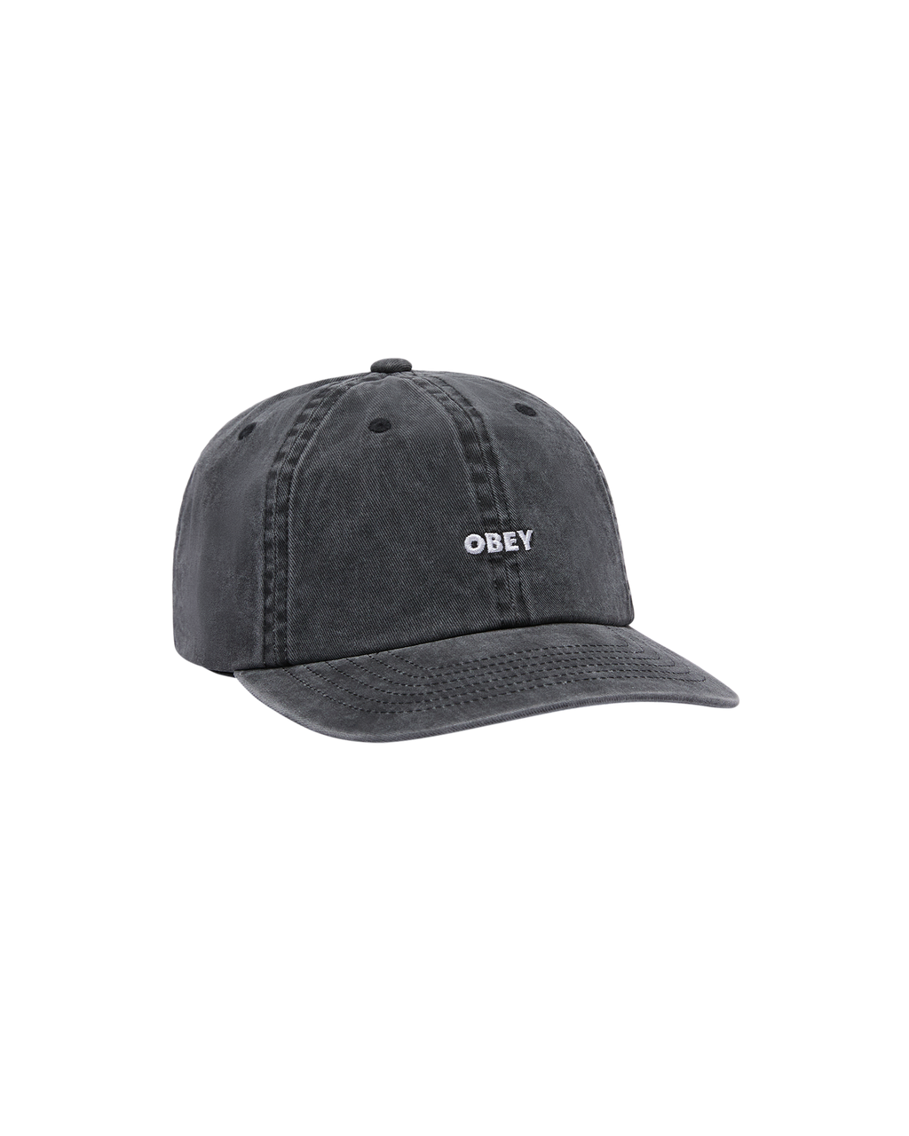 Pigment Obey Bold 6 Panel Snapback - Pigment Black