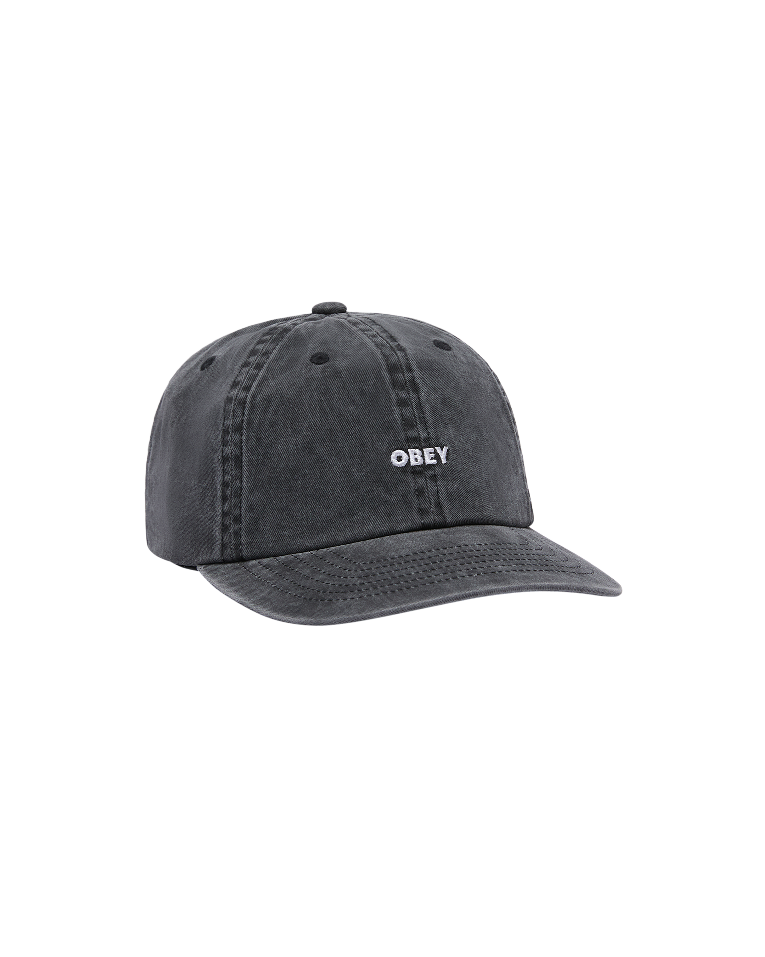 Pigment Obey Bold 6 Panel Snapback - Pigment Black