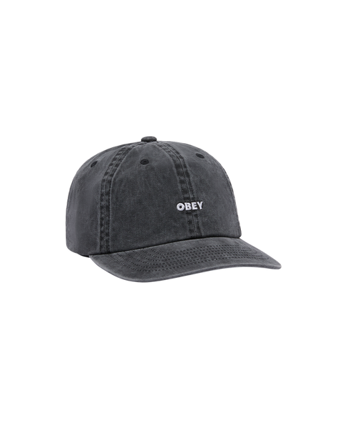 Pigment Obey Bold 6 Panel Snapback - Pigment Black
