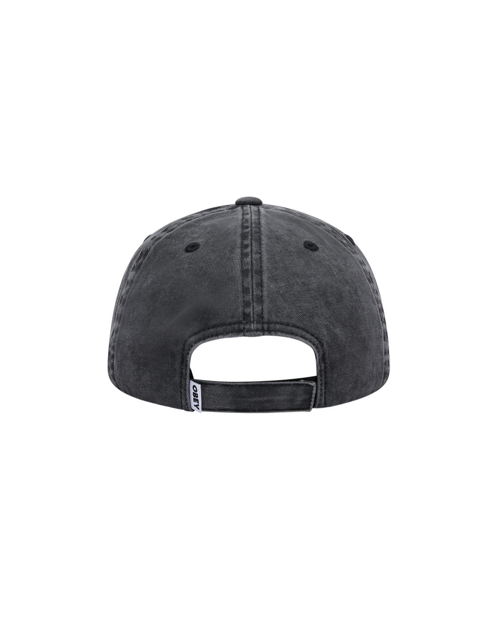 Pigment Obey Static 6 Panel Velcro Back - Pigment Black