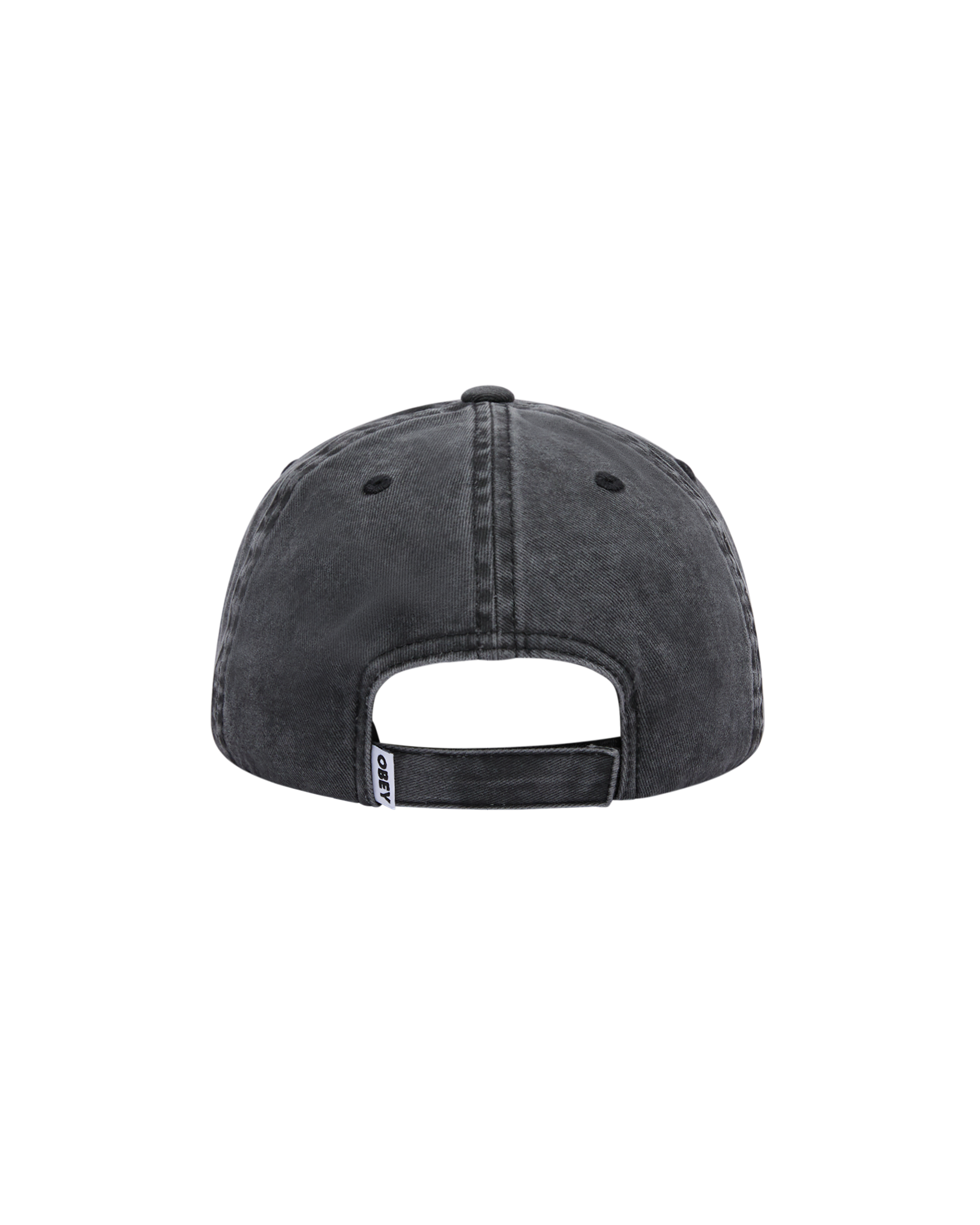 Pigment Obey Static 6 Panel Velcro Back - Pigment Black