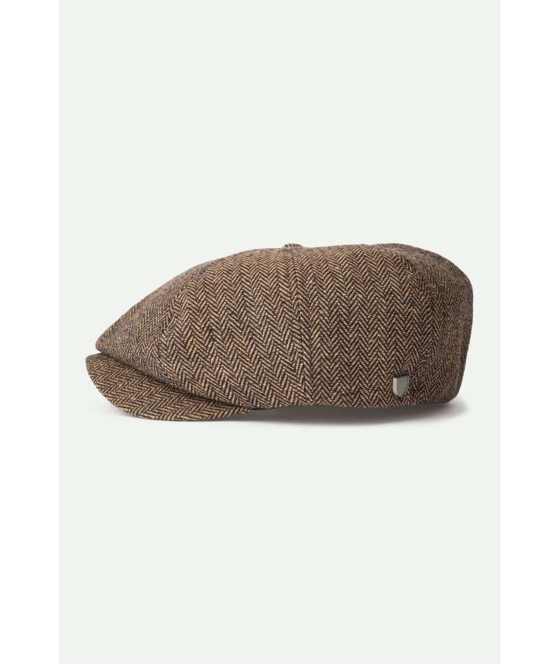 Brixton Brood Snap Cap - Brown/Khaki