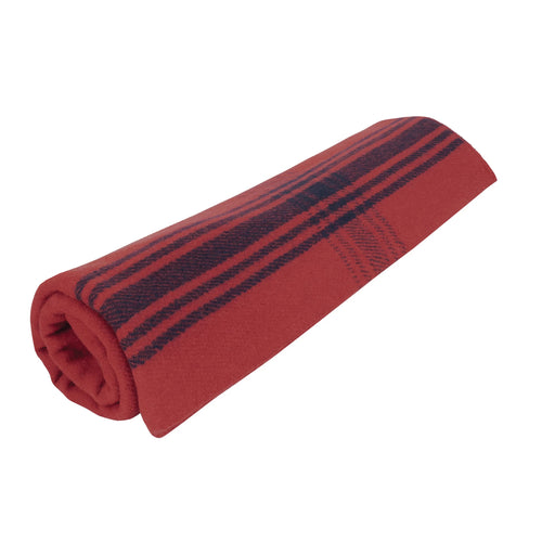 Rothco Striped Outdoor Wool Blanket - Red and Navy Blue