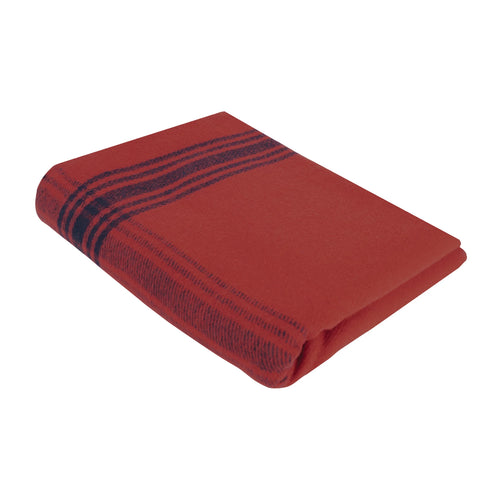 Rothco Striped Outdoor Wool Blanket - Red and Navy Blue