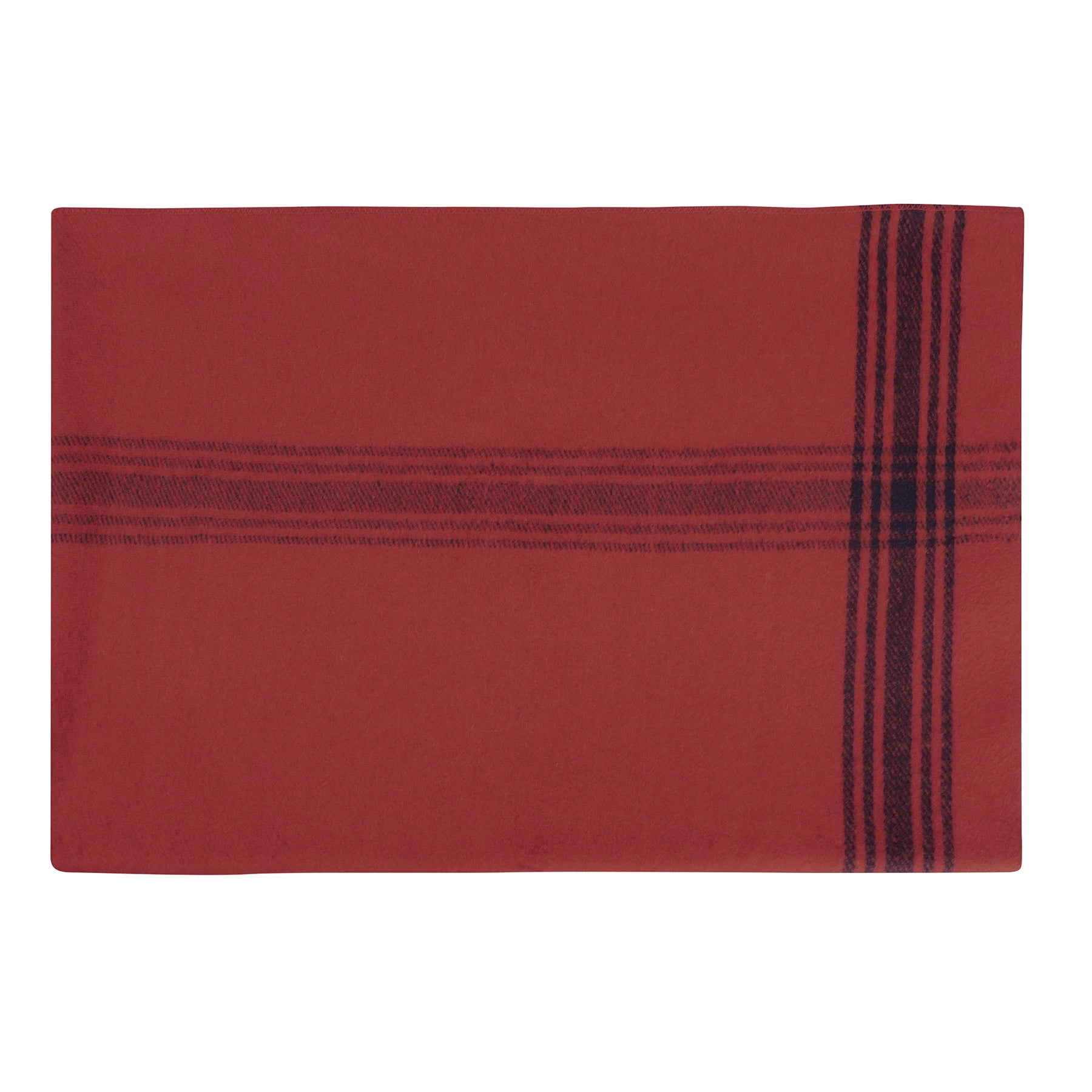 Rothco Striped Outdoor Wool Blanket - Red and Navy Blue