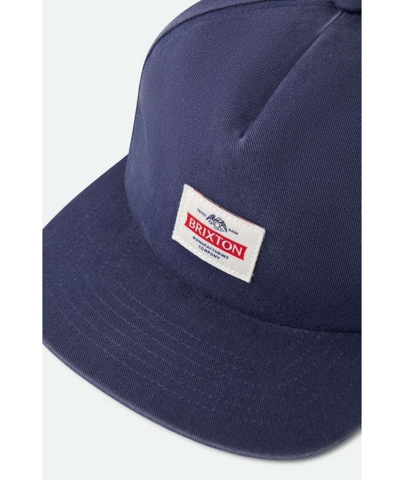 Brixton Trademark Snapback - Washed Navy