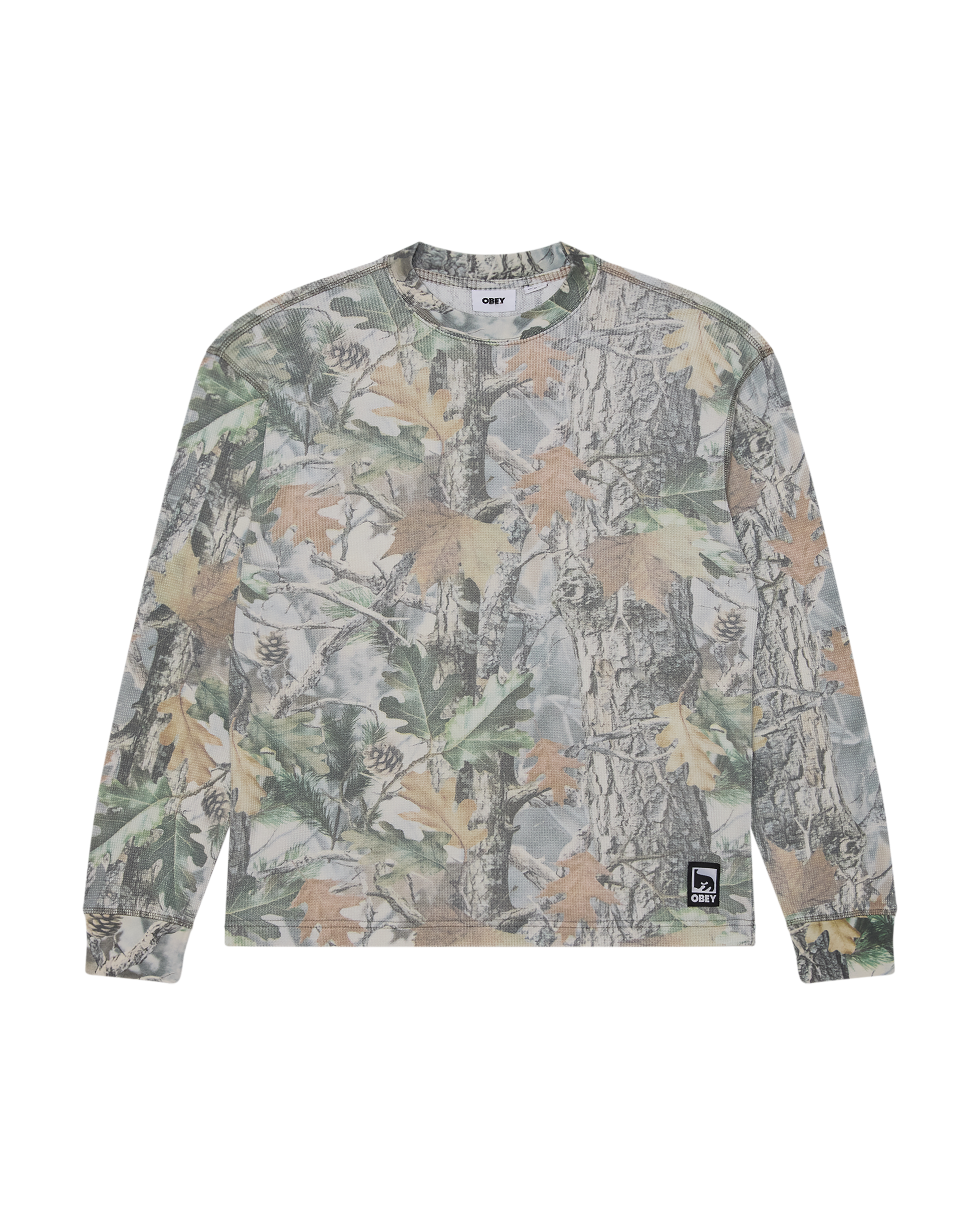 Men's Obey Post Thermal - Dusty Vintage Wood Camo