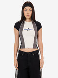 Shooter Paneled Cap Sleeve Tee - Zine