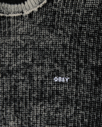 Men's Obey Spray Effect Sweater - Dark Black Multi