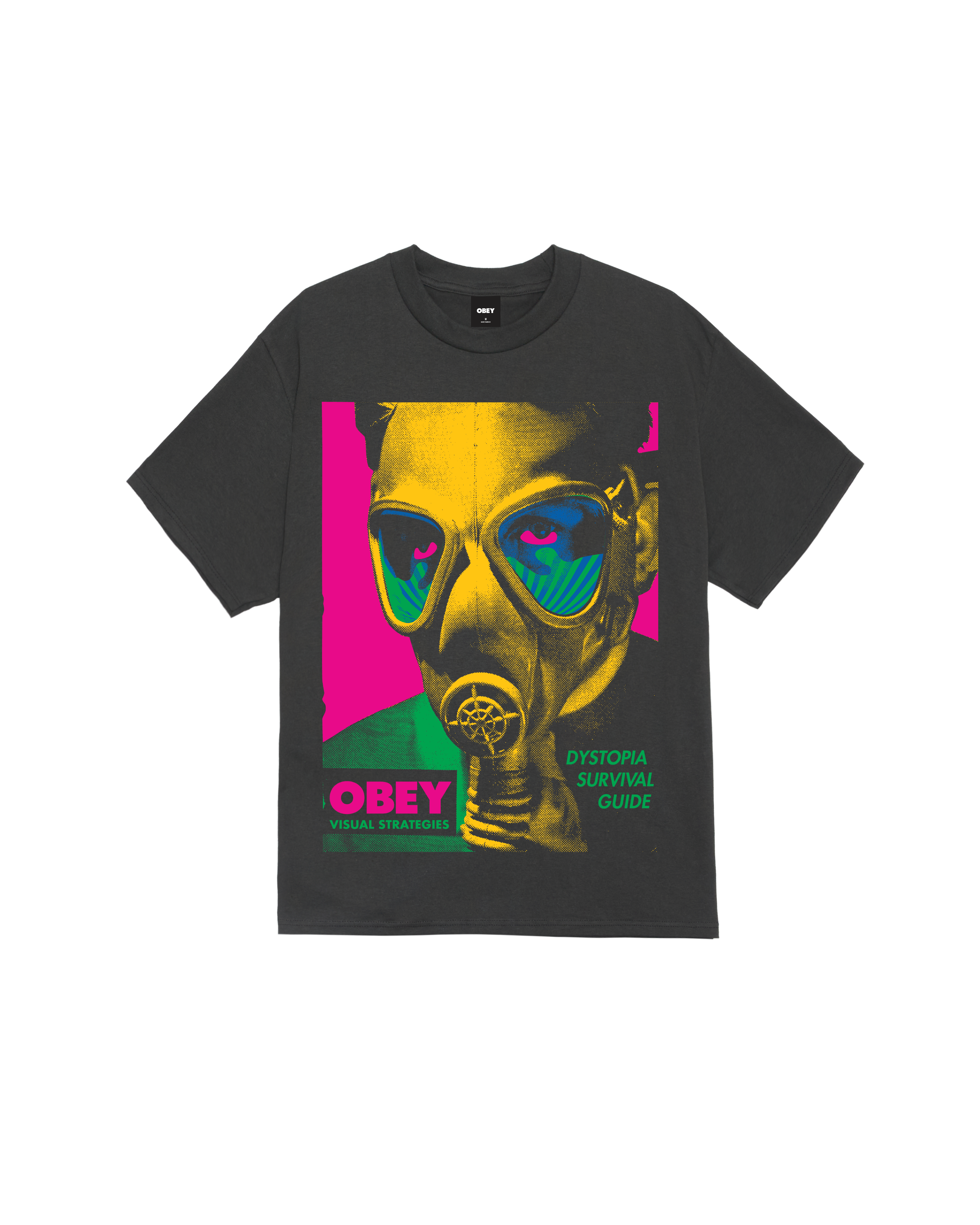Men's Obey Gas Mask Tee - Vintage Black