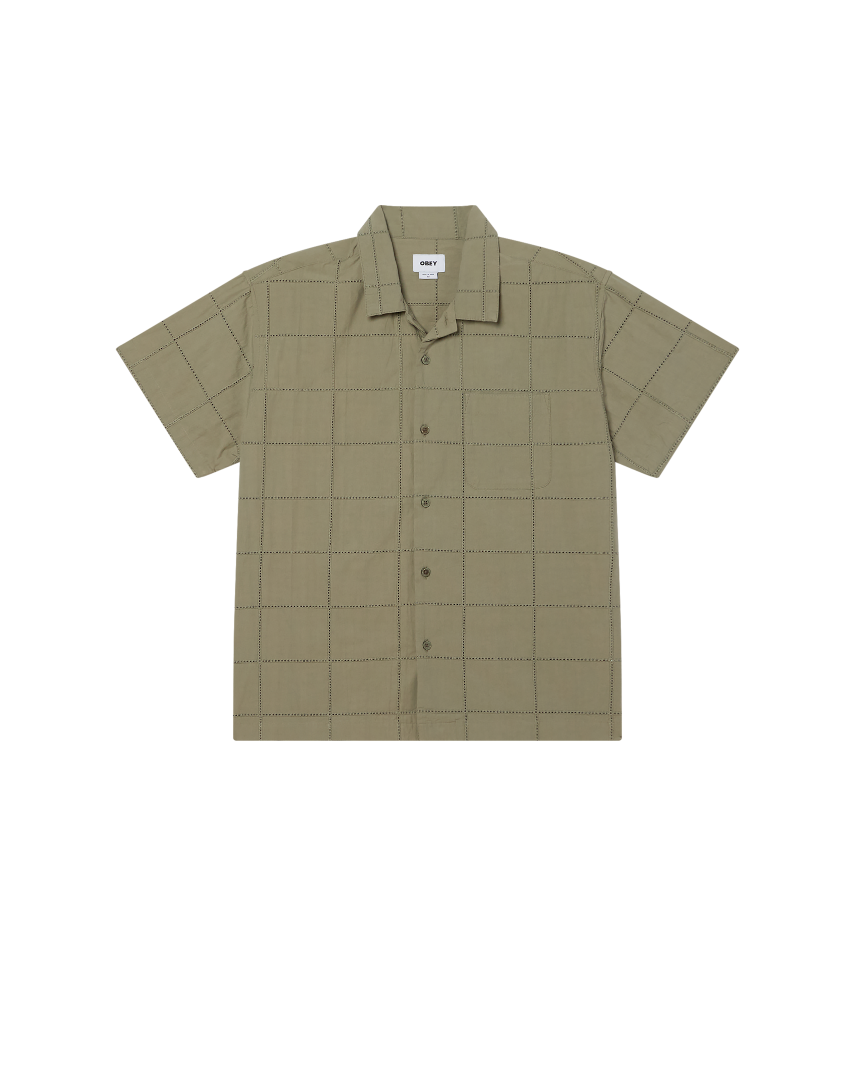 obey dress shirt Sunday Woven OBEY A relaxed fit button front closure shirt with straight hem Obey | Adams Woven Shirt