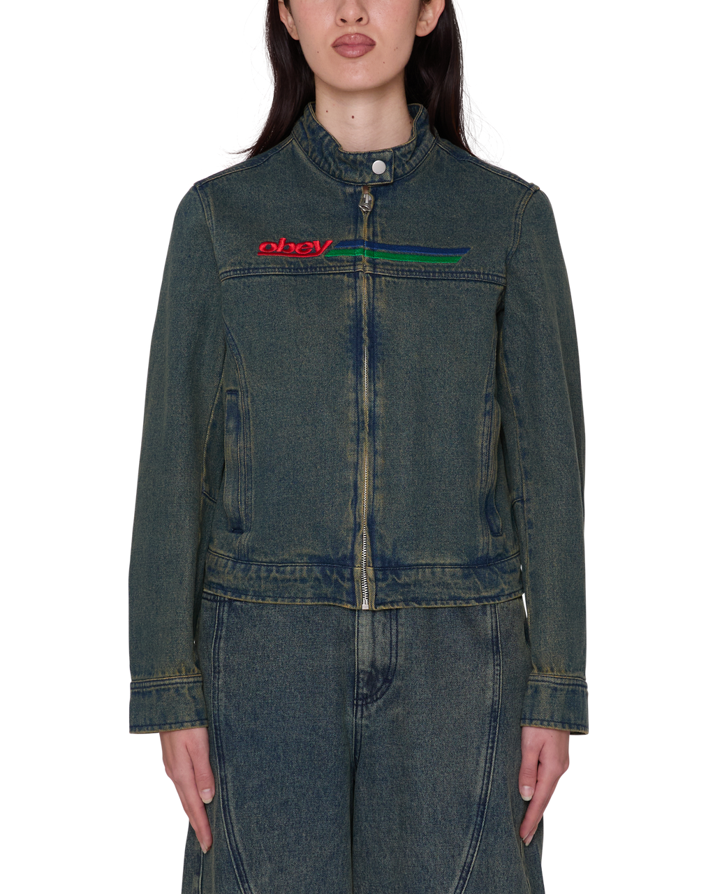 Women's Rove Moto Jacket - Yellow Tint Wash