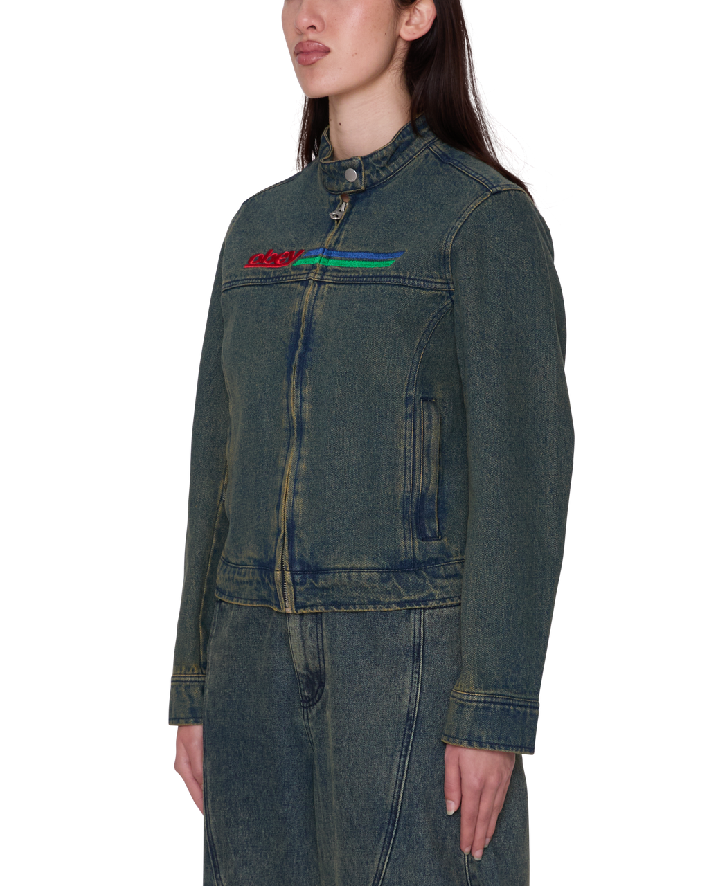 Women's Rove Moto Jacket - Yellow Tint Wash