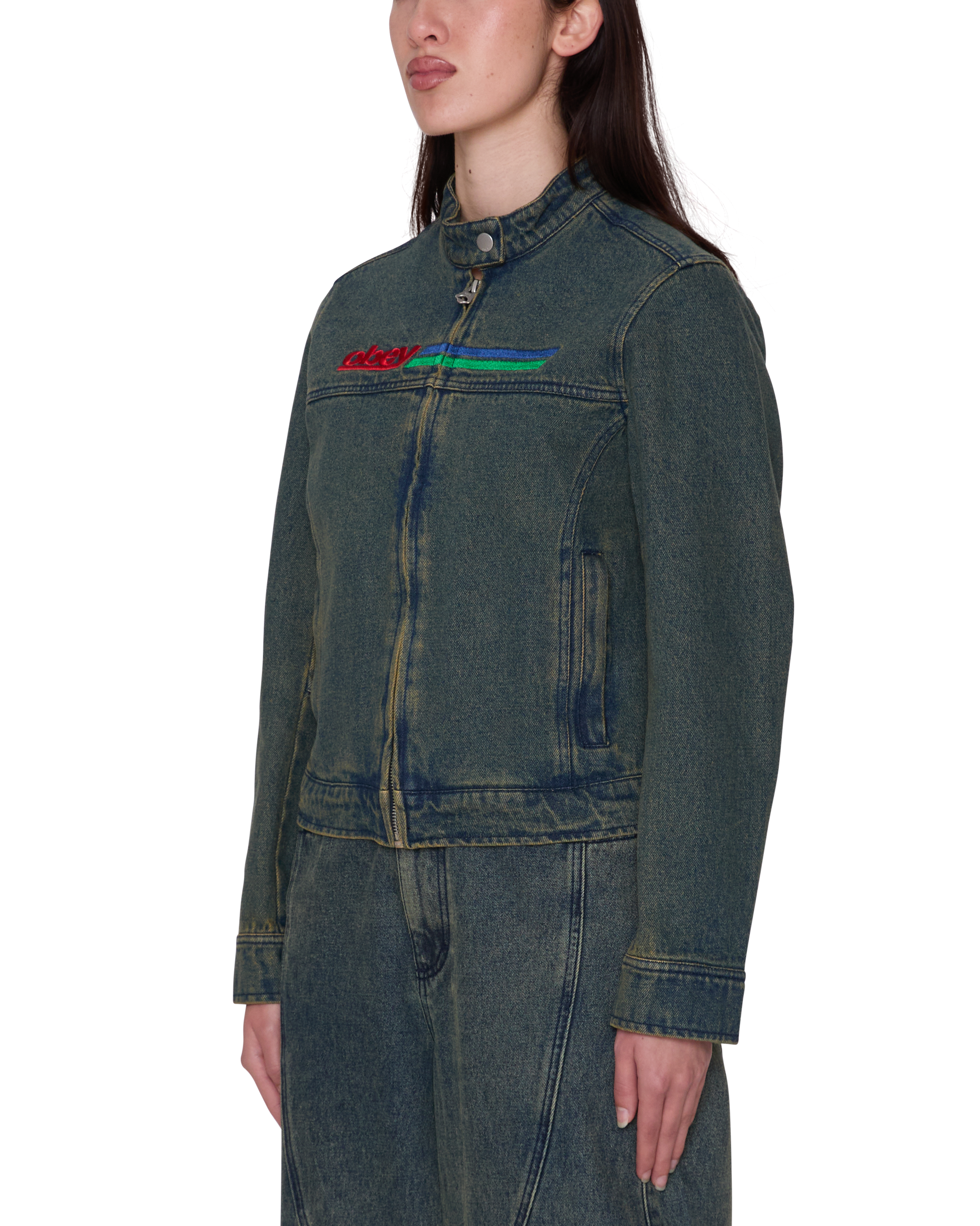 Women's Rove Moto Jacket - Yellow Tint Wash