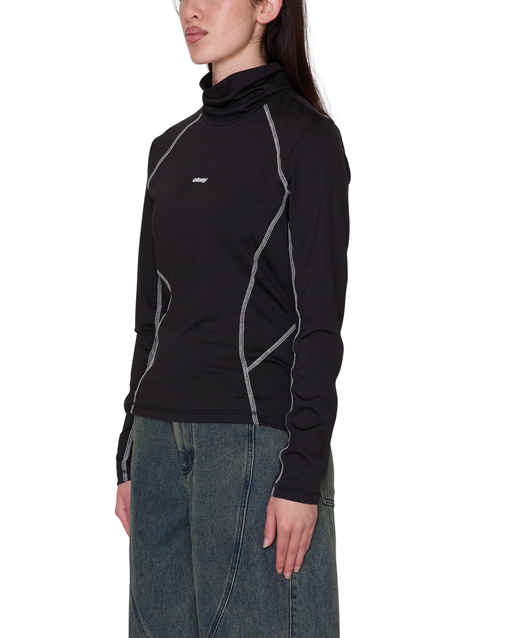 Women's Nalia Turtle Neck Top - Black
