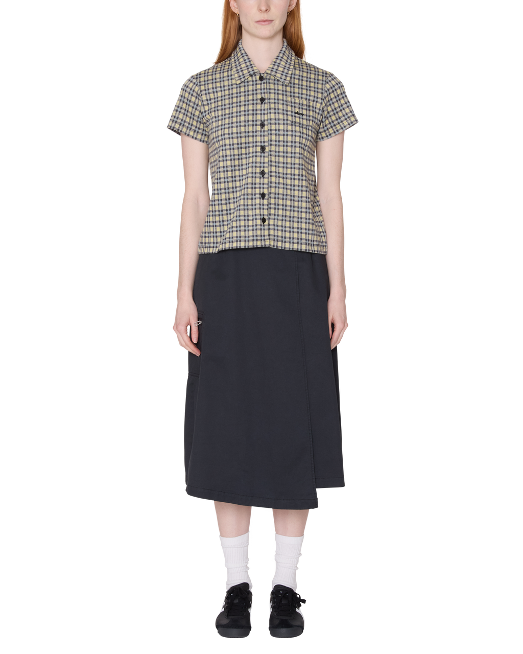Lila Micro Check Polo Short Sleeve