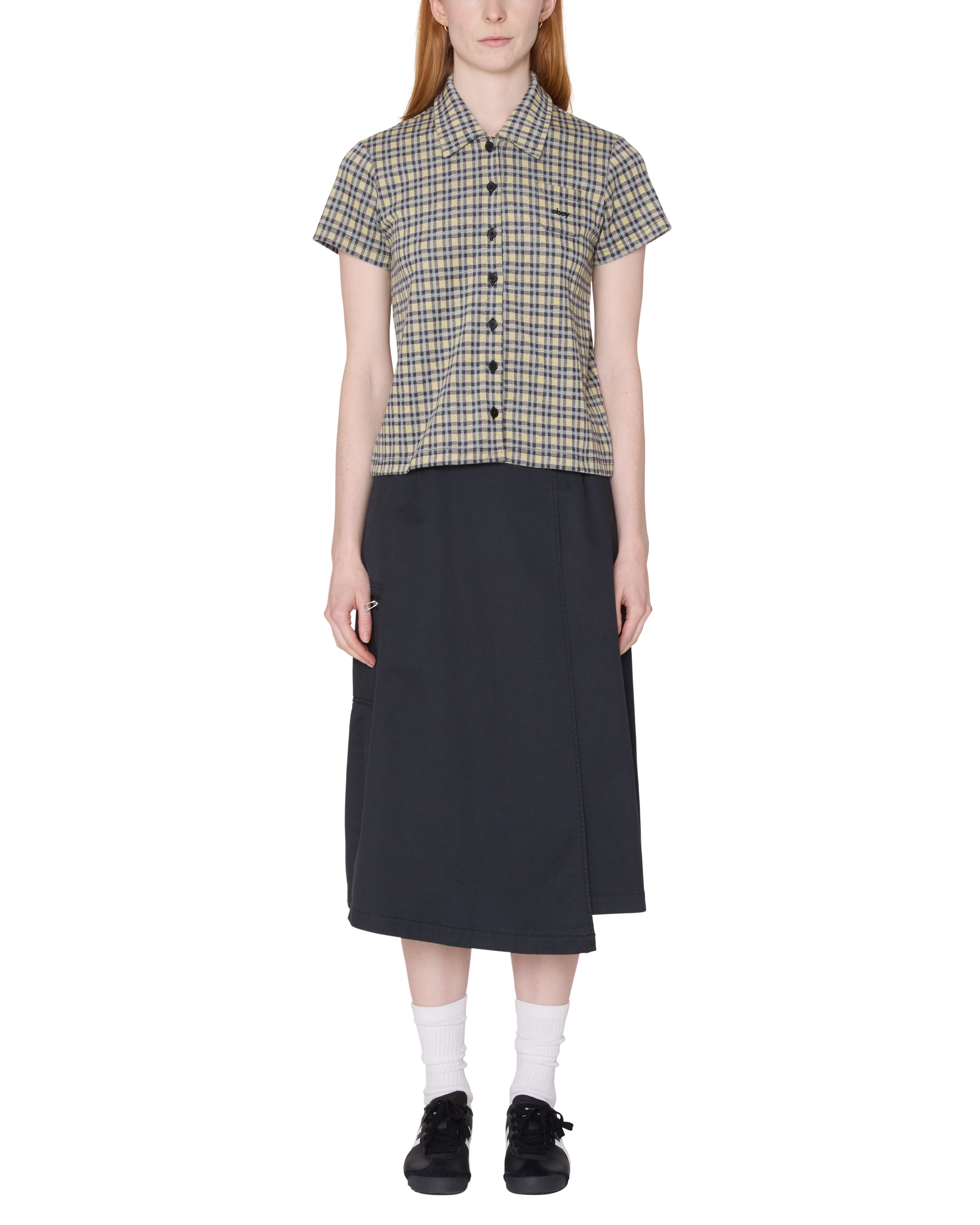 Lila Micro Check Polo Short Sleeve