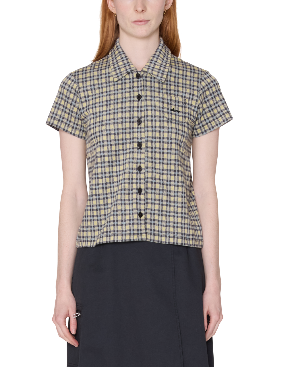 Lila Micro Check Polo Short Sleeve