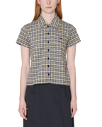 Lila Micro Check Polo Short Sleeve