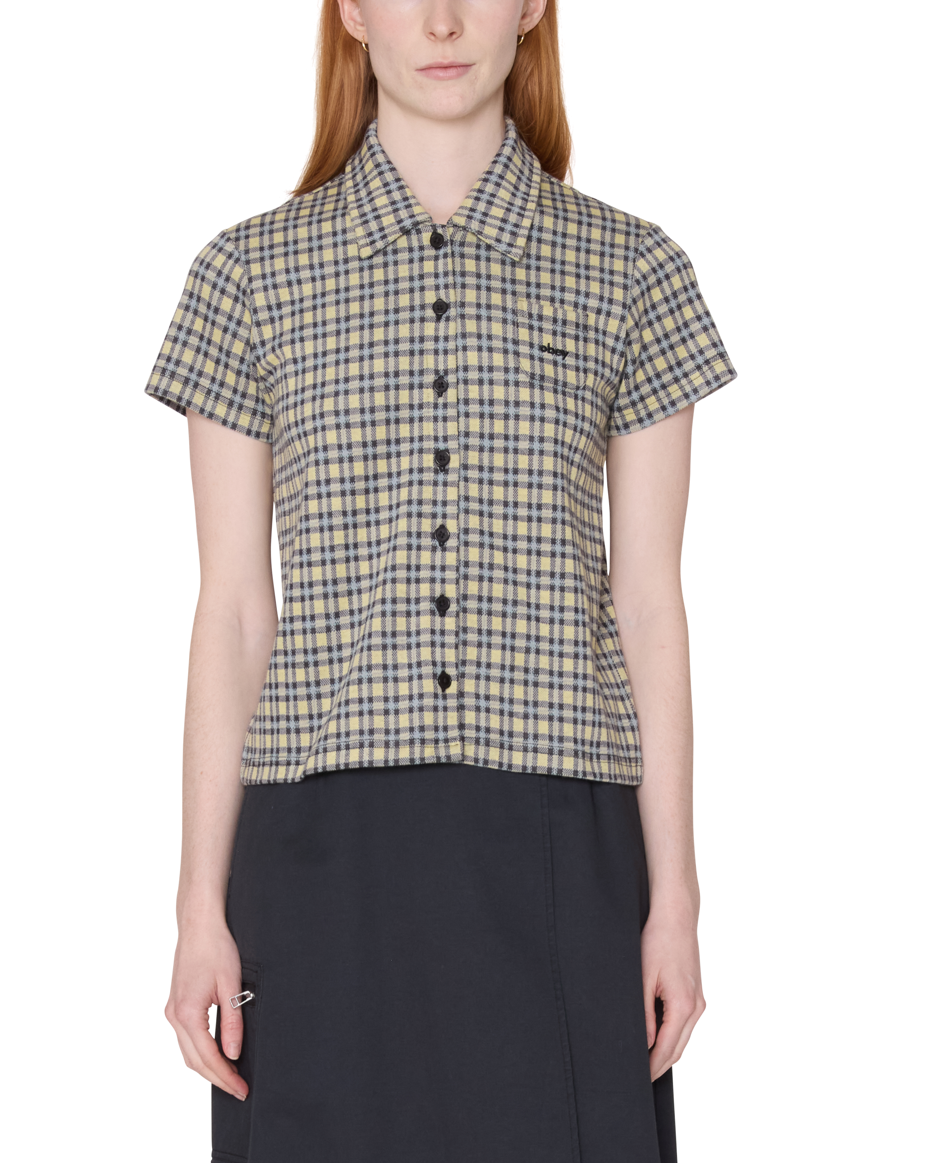 Lila Micro Check Polo Short Sleeve