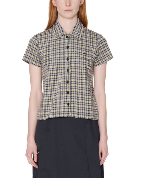 Lila Micro Check Polo Short Sleeve