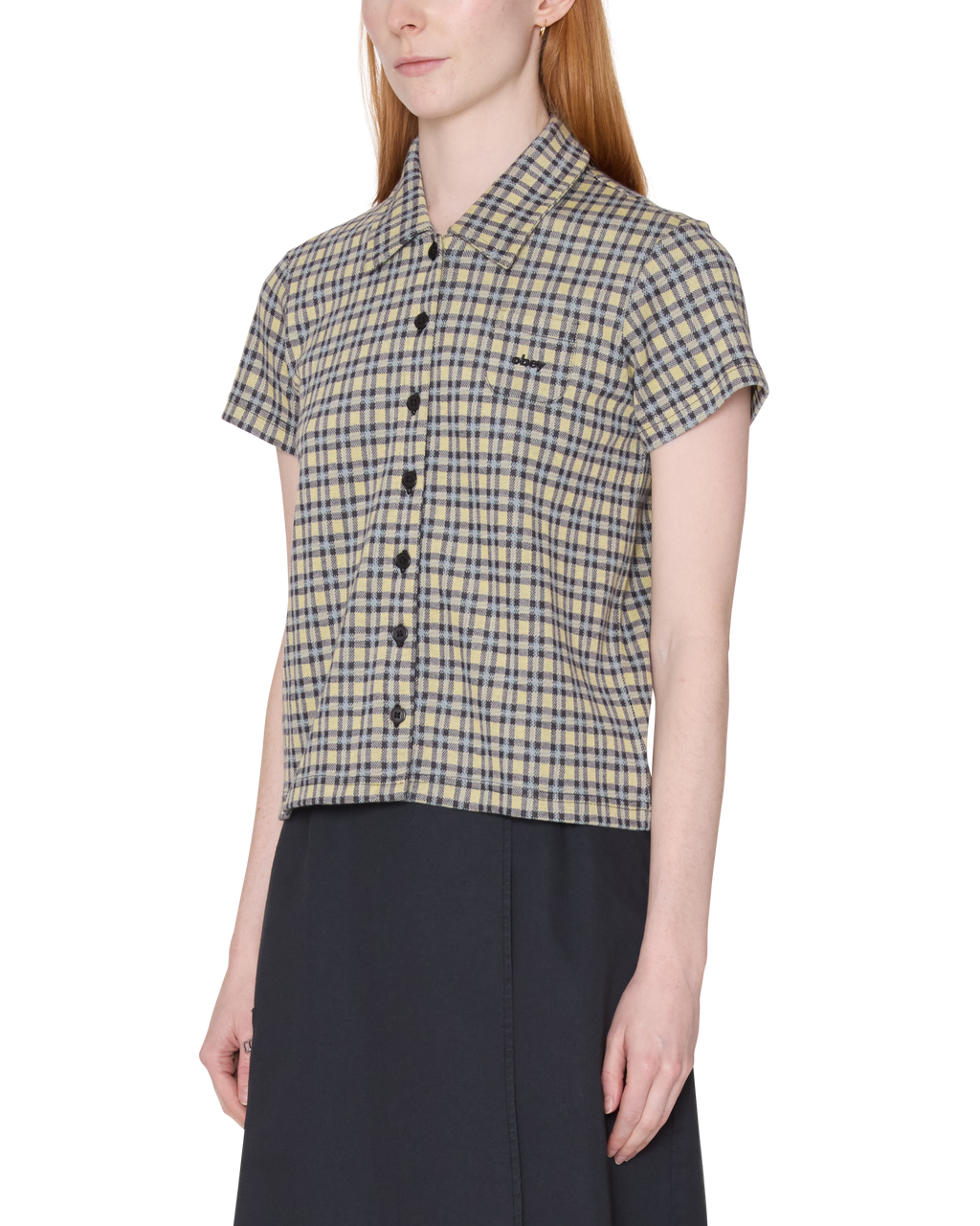 Lila Micro Check Polo Short Sleeve