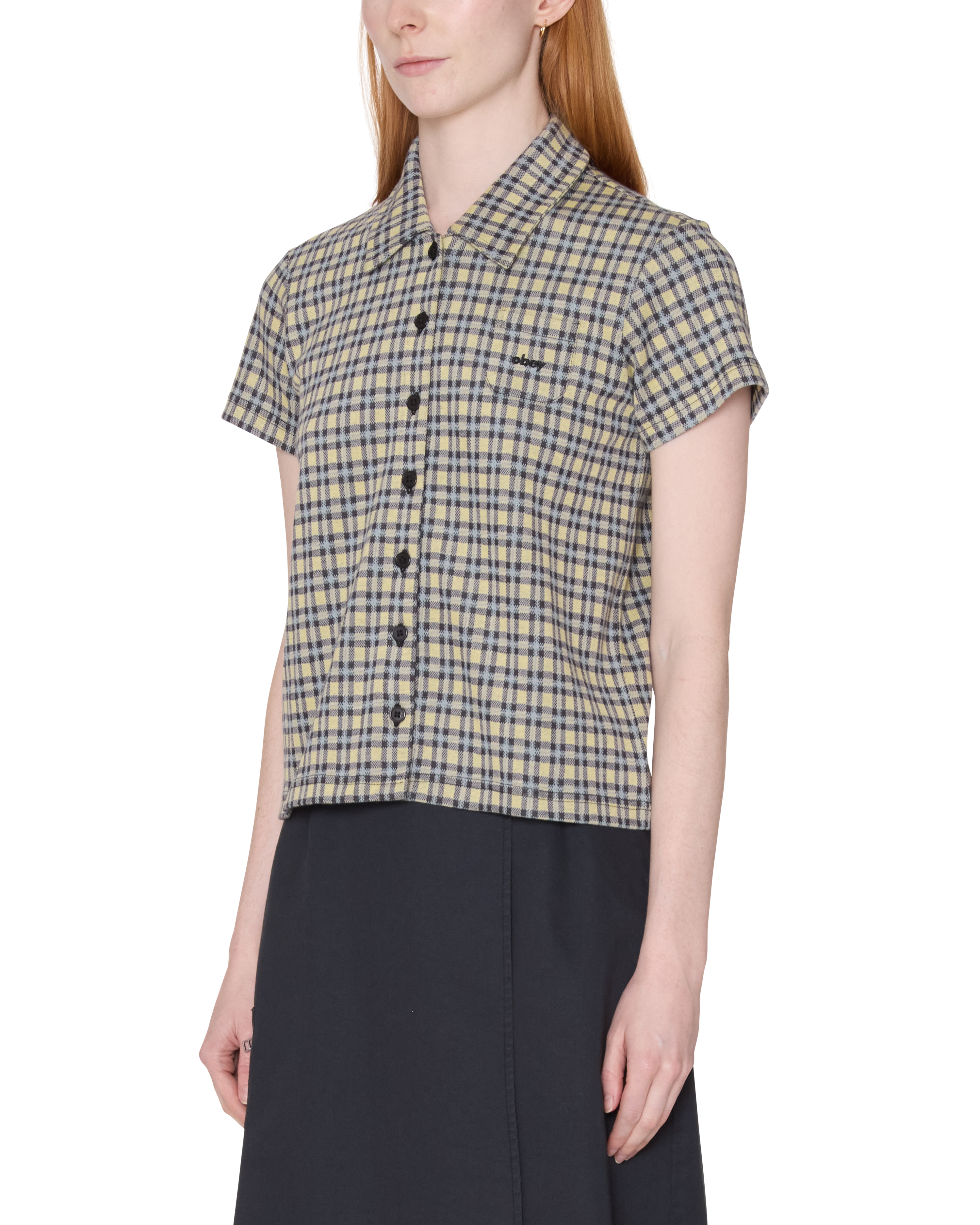 Lila Micro Check Polo Short Sleeve