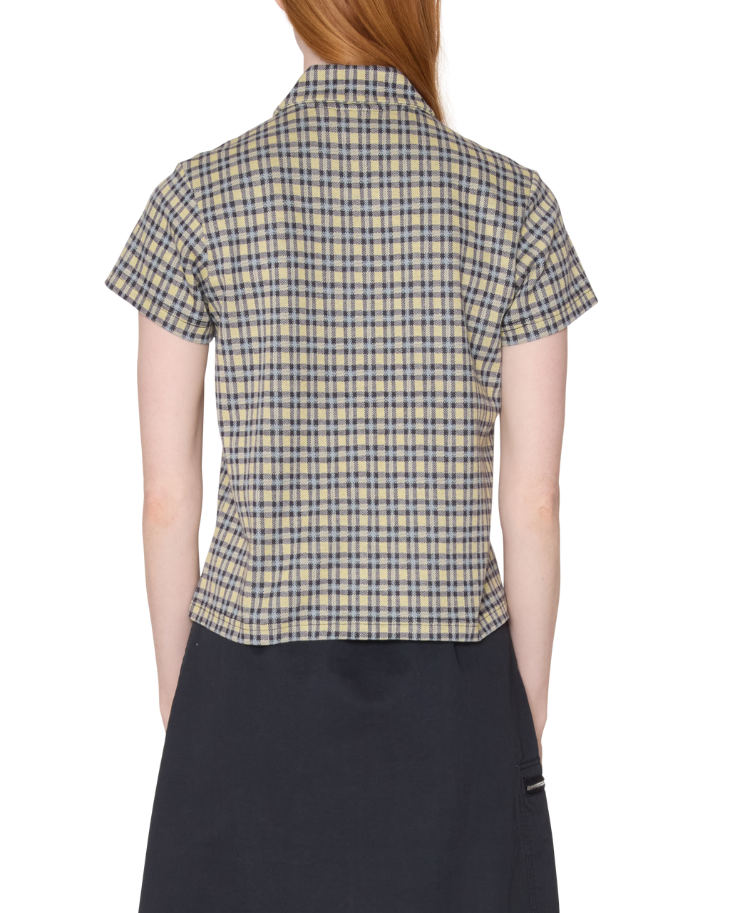 Lila Micro Check Polo Short Sleeve