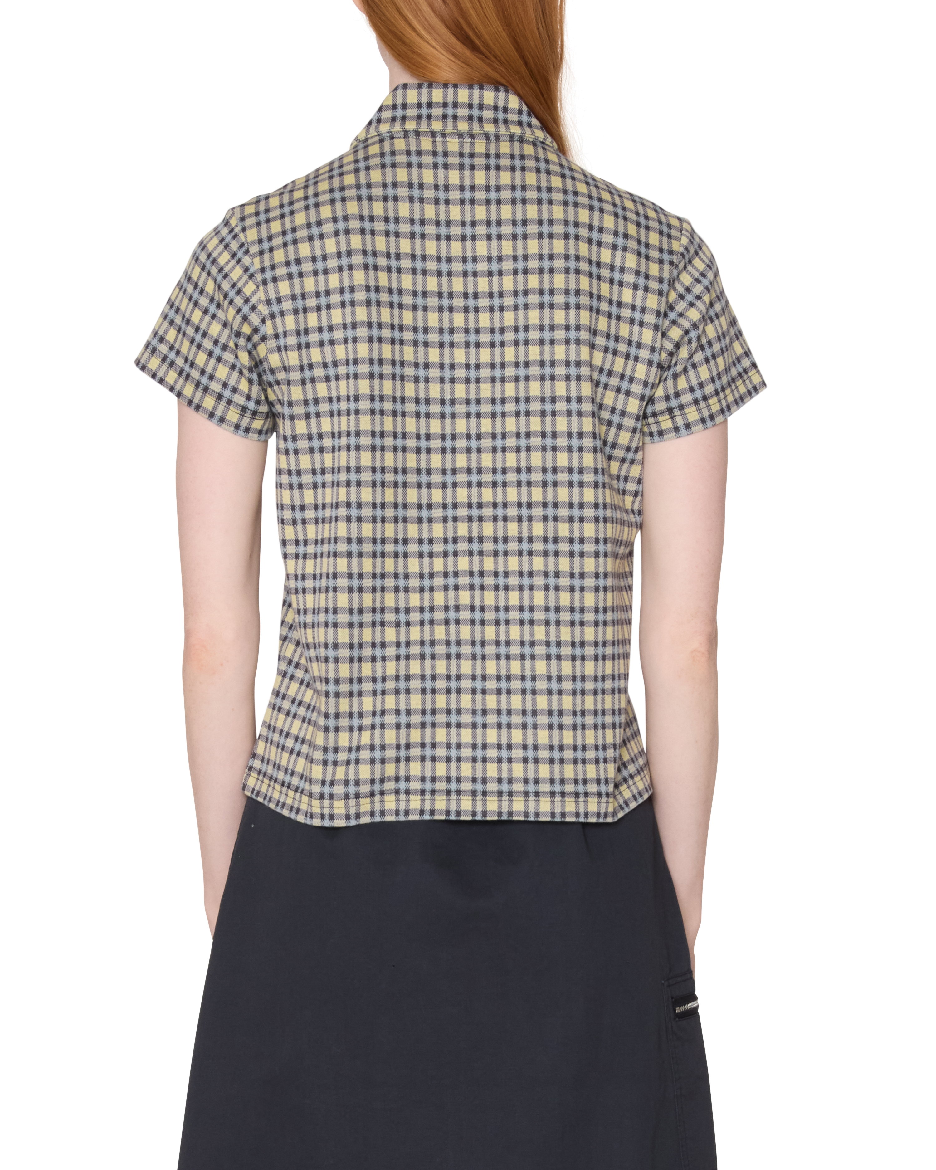 Lila Micro Check Polo Short Sleeve