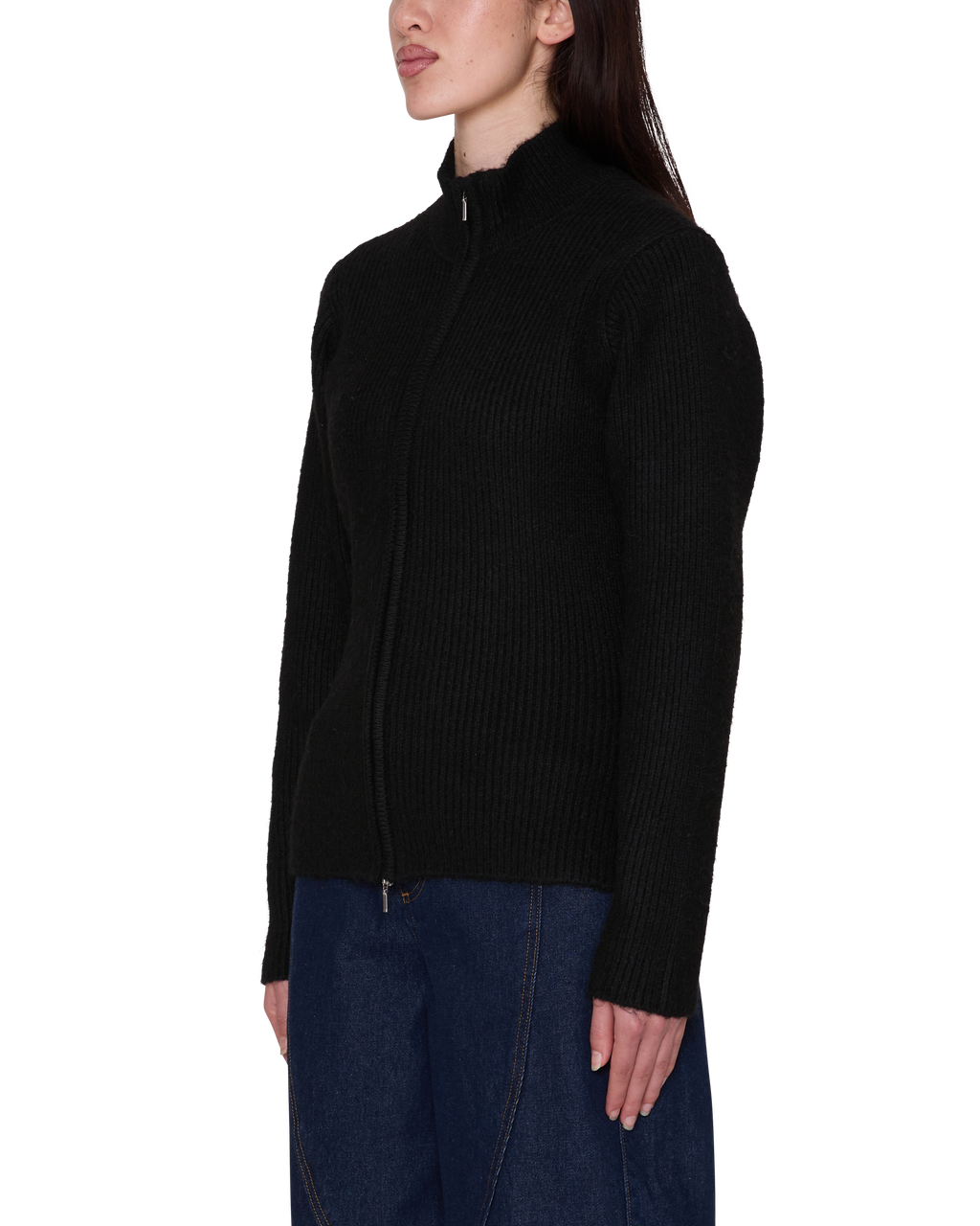 Women's Obey Ciel 2Way Zip Cardigan - Black