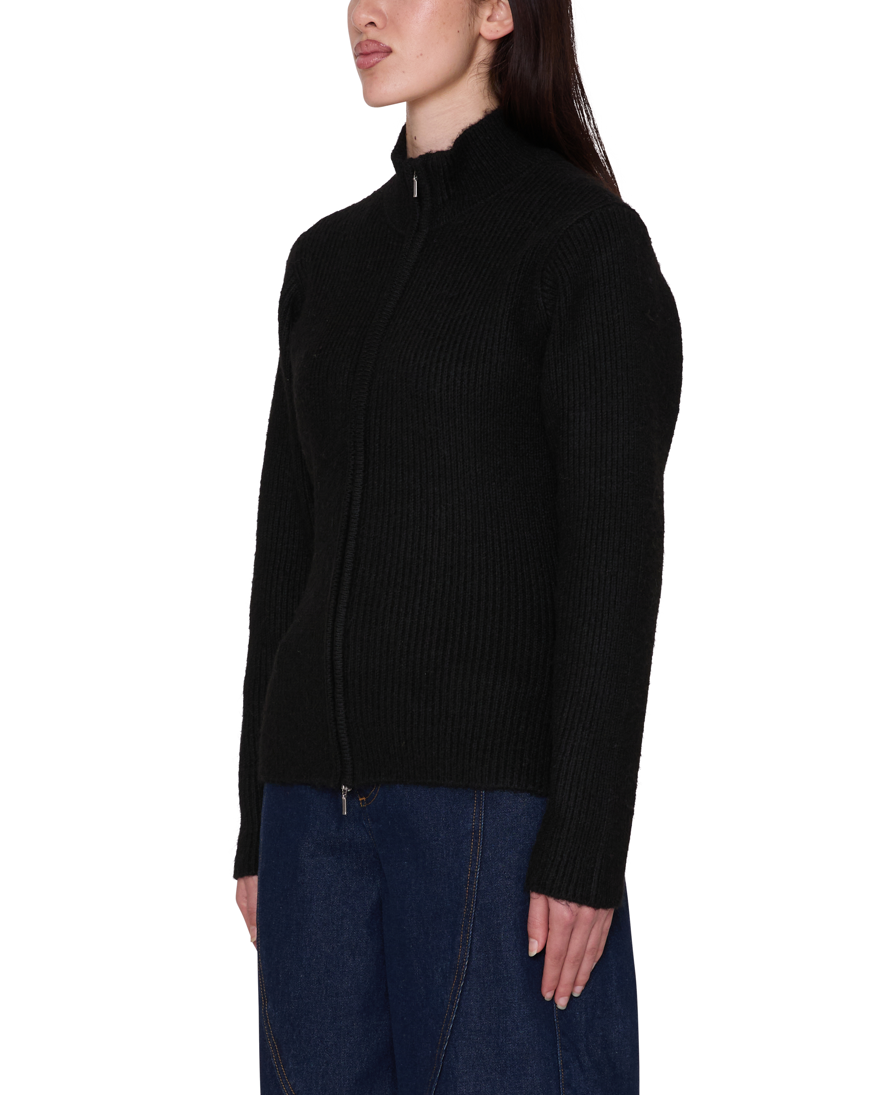 Women's Obey Ciel 2Way Zip Cardigan - Black