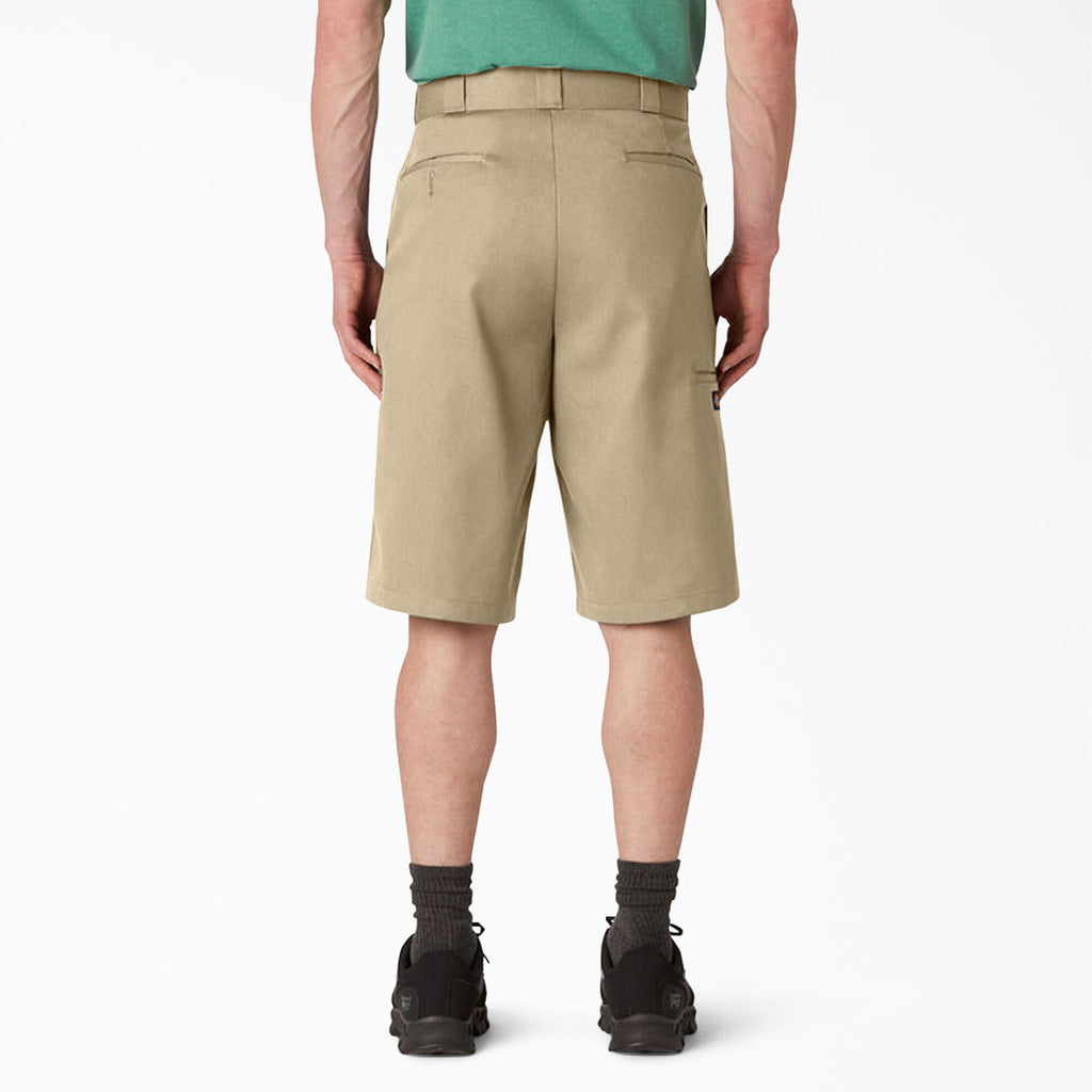 Men's Dickies Loose Fit Flat Front Work Shorts 13" 42283 - Khaki