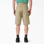 Men's Dickies Loose Fit Flat Front Work Shorts 13" 42283 - Khaki