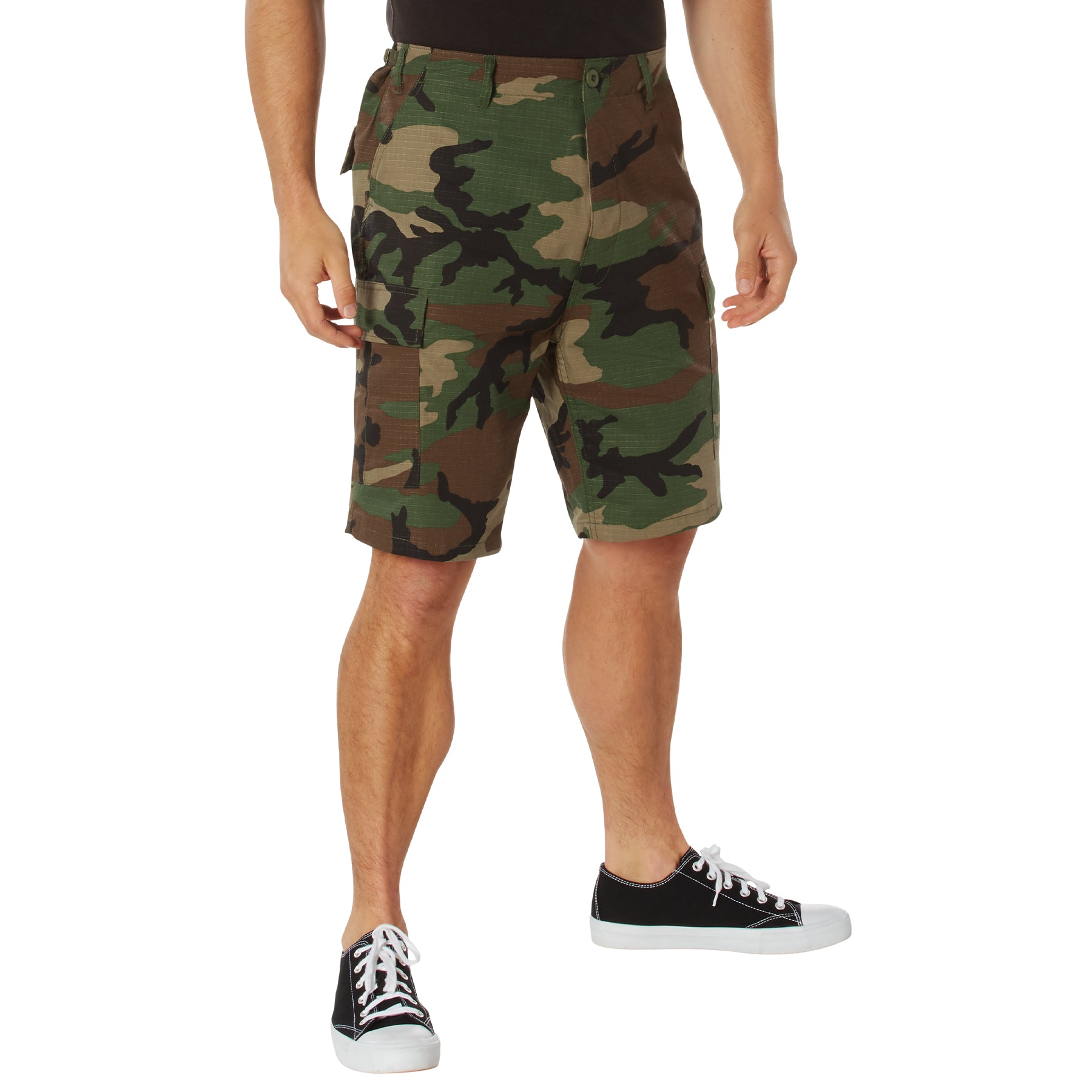 Men's Rothco Rip-Stop BDU Shorts - Woodland Camo