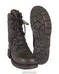 German Black Leather Combat Boots (Surplus) - Black