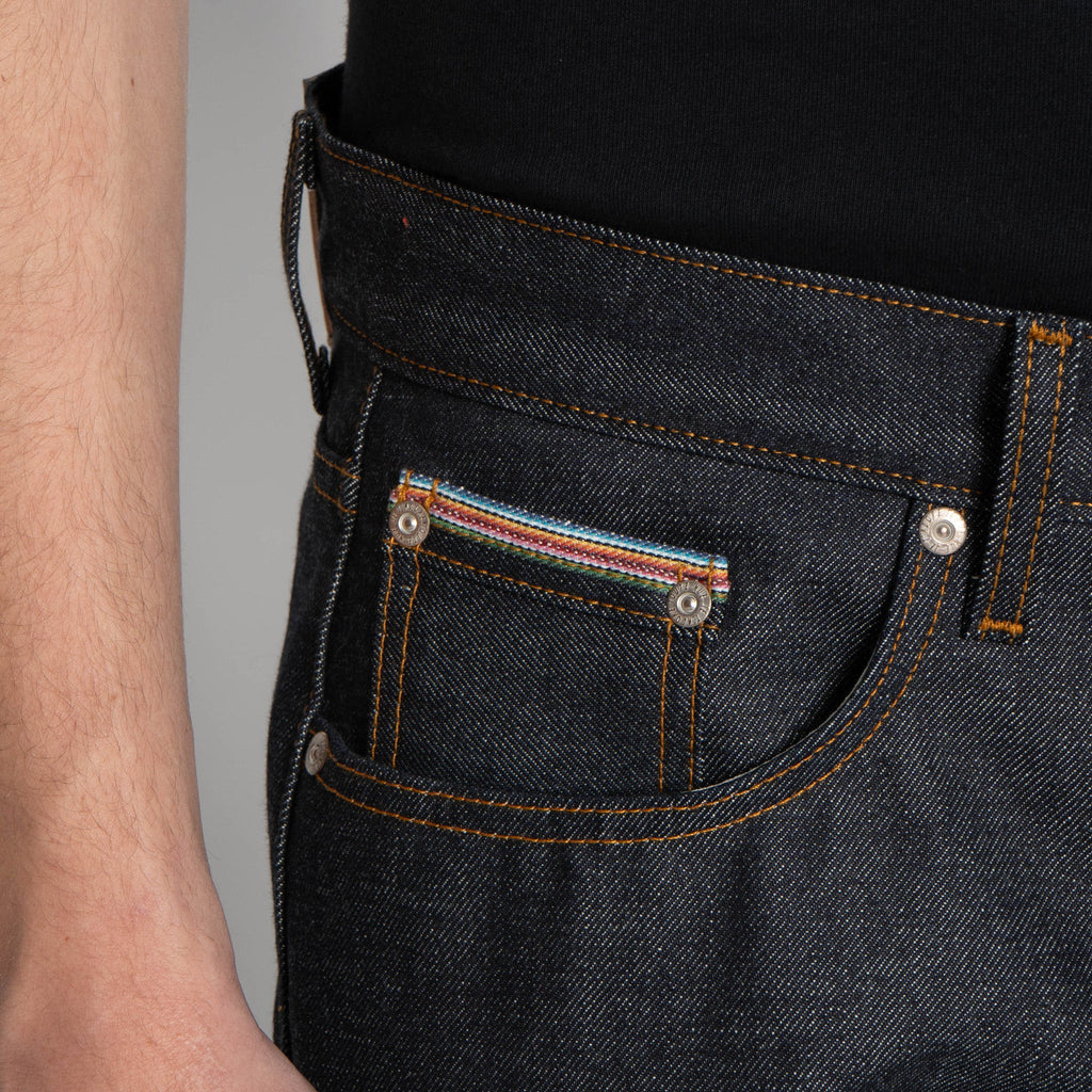 Men's Strong Guy - Dia De Los Muertos Selvedge - Bat - Indigo