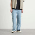 Double Knee Loose Straight Jeans
