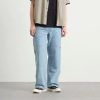 Double Knee Loose Straight Jeans